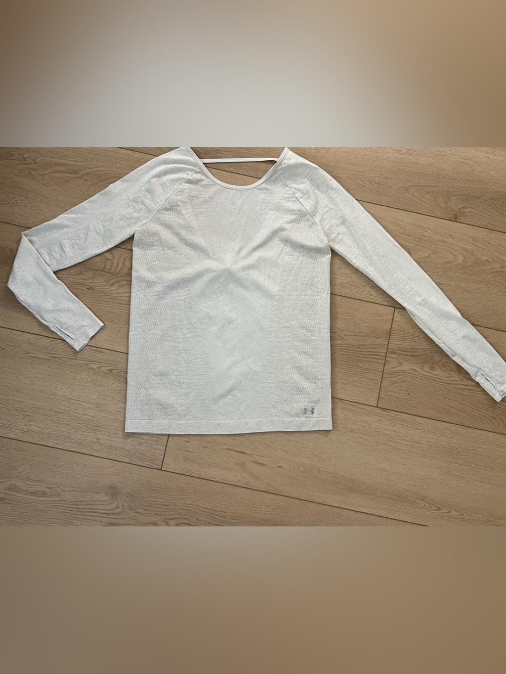 Under Armour White Long-Sleeve Performance Knit Top